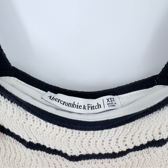 Abercrombie & Fitch Women's Cream Black Crochet Style Boho Maxi Dress - Picture 14 of 16